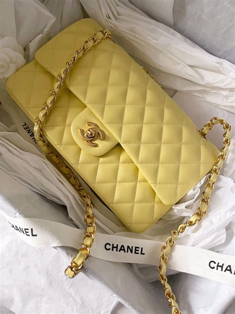 chanel yellow bag|chanel coco bag with top handle.